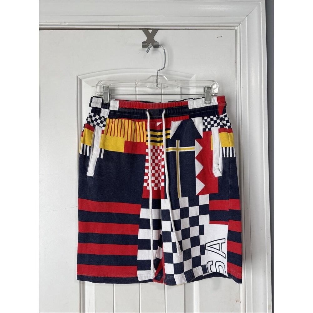 Men's 100% Authentic Reason Nautical Multicolor Sweat Shorts Size M